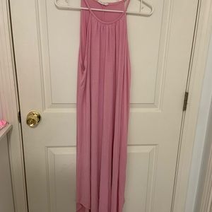 Soft pink maxi dress